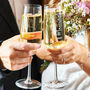 Personalised Just Married Champagne Flute Set, thumbnail 2 of 3