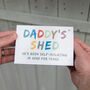 Dad's Shed Sign With Greetings Card, thumbnail 3 of 6