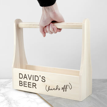 Personalised Hands Off Bottle Caddy, 4 of 5