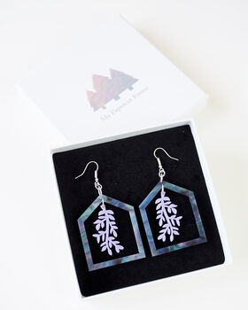 Gift For Friend, Acrylic Greenhouse Dangle Earring, 7 of 8