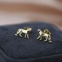 Sterling Silver Tiny Leopard Stud Earrings, thumbnail 3 of 12