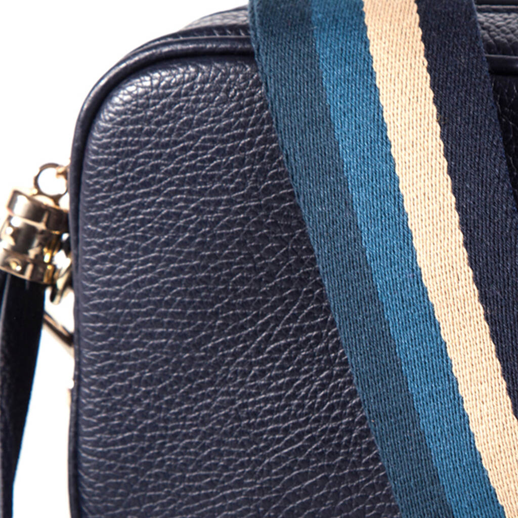 navy bag strap