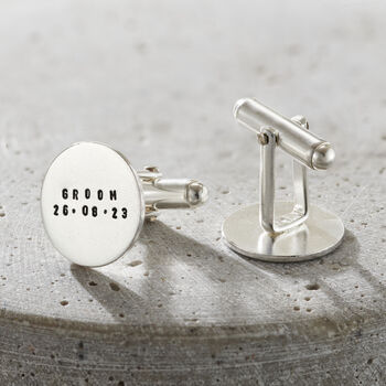Personalised Brushed Silver Cufflinks, 3 of 7