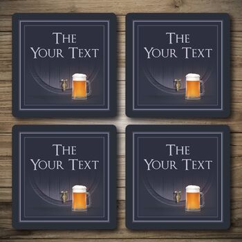 Personalised Bar Runner And Coasters Tap Room, 2 of 8