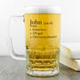 Personalised Definition Beer Glass Tankard, thumbnail 1 of 5