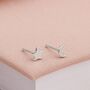5mm Sterling Silver Mismatched Moon And Star Stud Earrings, thumbnail 2 of 3