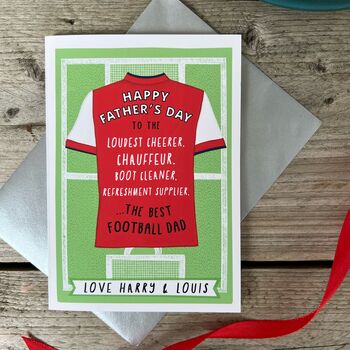 Father's Day Football Shirt Card, 2 of 9