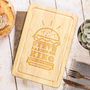 Personalised Barbecue Burger Chopping Board For Him, thumbnail 1 of 2