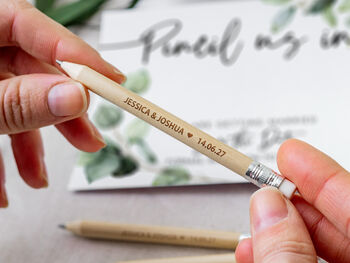 Save The Date Pencil Us In With Botanical Card, 8 of 12
