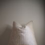 Charcoal Stripe Square Linen Scatter Cushion, thumbnail 8 of 8