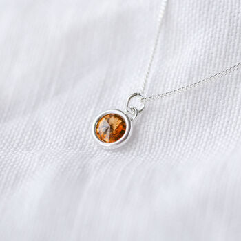 November Birthday Gift For Her, Birthstone Topaz Crystal Necklace, 2 of 8