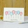 Personalised Handmade Birthday Balloons Card, thumbnail 8 of 12