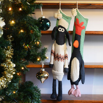 Army Leggy Christmas Stockings With Feathers And Shaun, 2 of 5