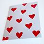 Handmade Valentines Many Heart Watercolour Card, thumbnail 4 of 6