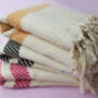 Handwoven Boho Design, Soft Cotton Throw Blanket, thumbnail 9 of 11