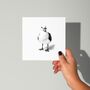 Seagull Seaside Hand Drawn Greeting Card, thumbnail 2 of 6