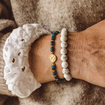 Four Leaf Clover Gemstone Gold Plated 18 K Bracelet Collection, 7 of 11