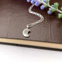 Personalised Sterling Silver Crescent Moon And Initial Star Necklace, thumbnail 2 of 11