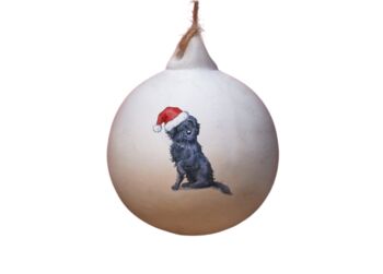 Labradoodle Black Ceramic Bauble, 2 of 2