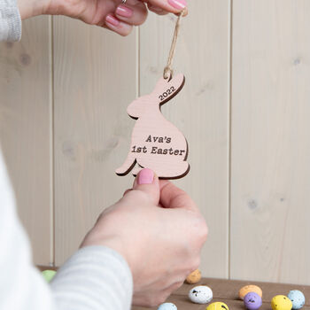 Personalised Easter Bunny Hanging Decoration, 2 of 8