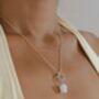 Silver White Jade Lily Of The Valley Toggle Necklace, thumbnail 5 of 12