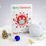 Lockdown Mask Merry Christ Mask Covid Christmas Card, thumbnail 2 of 5