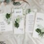 Tropical Leaf Concertina Wedding Invitations, thumbnail 4 of 4