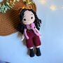 Curly Hair Crochet Doll, Handmade Toys, thumbnail 11 of 12