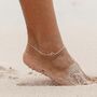 Asri Hammered Wave Silver Plated Anklet, thumbnail 1 of 3