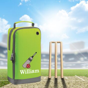 Personalised Embroidered Cricket Shoe Bag, 9 of 9