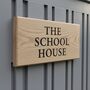 Solid Accoya Engraved House Sign, thumbnail 1 of 4