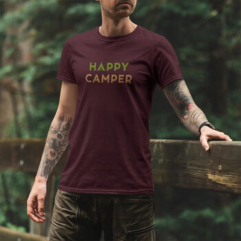 Happy Camper Cotton T Shirt For Camping Lovers, 5 of 6