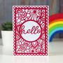 'Hello' Printed Card A6, thumbnail 2 of 2