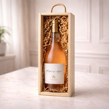 Personalised 21st Birthday Whispering Angel Rose Wine Gift Set, 2 of 7