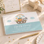 Christening Guest Book Baptism Memory Book Noahs Ark Animals, thumbnail 6 of 6