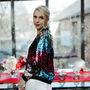 Sequin Bomber Jacket Festival Clothing Outfit Bridal, thumbnail 1 of 8