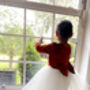 Long Sleeve Burnt Orange Velvet Christmas Party Dress, thumbnail 5 of 7