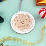 First Christmas Wreath Personalised Tree Decoration, thumbnail 1 of 3
