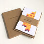 Pack Of Eight Colourful Retro Thank You Greeting Cards, thumbnail 6 of 9
