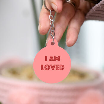 Father's Day I Am Loved Personalised Keepsake Keyring, 3 of 4