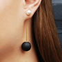 Black/White Monochrome Gold And Silver Plated Earrings, thumbnail 1 of 6