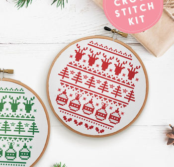 'Scandi Christmas' Cross Stitch Kit, 2 of 3