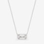 Women's Baguette Pendant Necklace In Sterling Silver, thumbnail 3 of 4