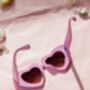 Pink Chunky Oversized Heart Sunglasses, thumbnail 6 of 6