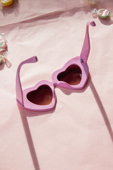 Pink Chunky Oversized Heart Sunglasses, 6 of 6