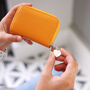 Personalised Mini Leather Card Holder Purse, thumbnail 2 of 12