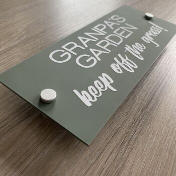 Personalised Acrylic Garden Sign With Fixings, 7 of 11