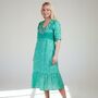 Zaria Silk Print Embroidered Dress 12, thumbnail 1 of 3