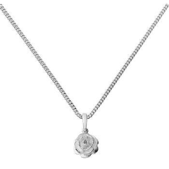 Sterling Silver Rose Necklace, 2 of 3