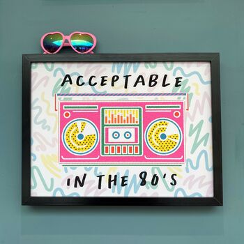 Acceptable In The 80's Retro Stereo Print A4 Or A3, 4 of 8